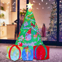 Load image into Gallery viewer, 7FT Tall Christmas Tree with Gifts and Snowman
