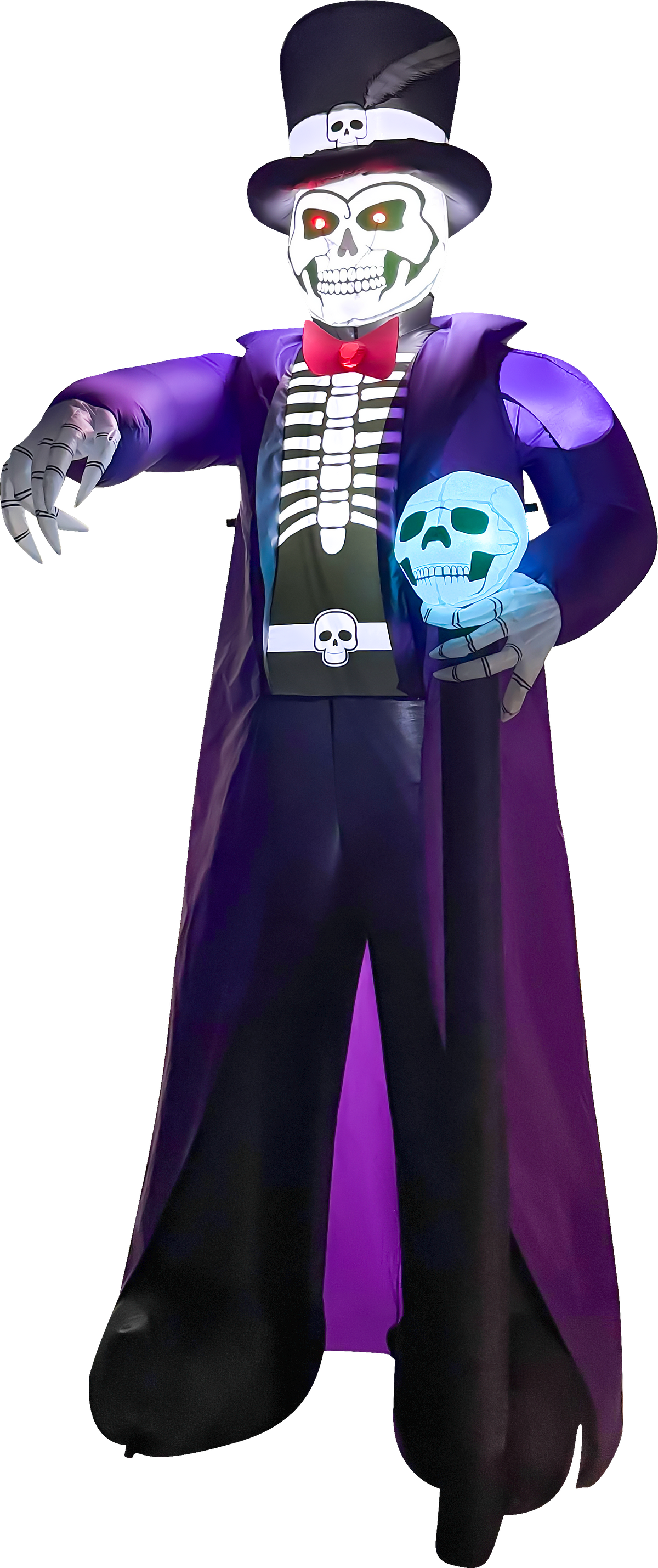 GOOSH 9ft Skeleton Gentleman with Top Hat Halloween Inflatable Yard Decoration