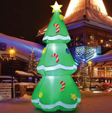 GOOSH 5 FT Height Christmas Inflatables Tree Decorations, Blow Up Yard Decoration Clearance with LED Lights Built-in for Holiday/Party/Yard/Garden