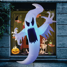 Load image into Gallery viewer, GOOSH 5FT Halloween Deractions Inflatable Halloween Hunting Ghost Blow Up Yard Decoration Clearance with LED Lights Built-in for Holiday/Party/Yard/Garden

