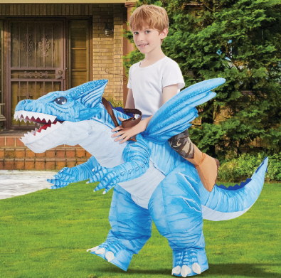 GOOSH Inflatable Dinosaur Costume for Kids Halloween Costumes Boys Girls Funny Blow up Costume for Halloween Party Cosplay