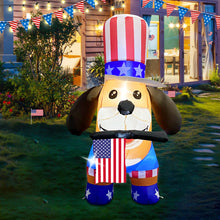 Load image into Gallery viewer, 5FT Independence Day Inflatable Dog
