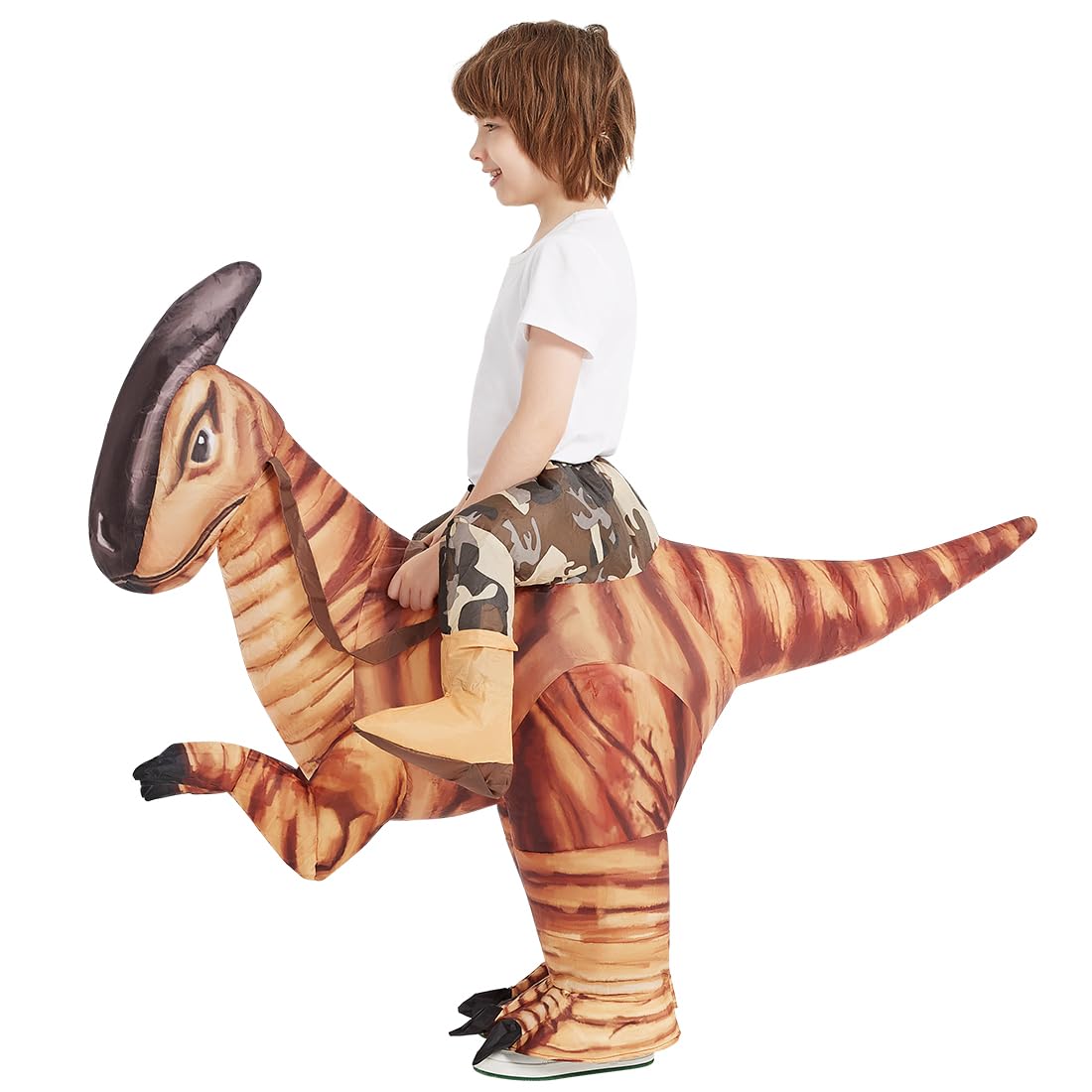 GOOSH Dinosaur Costume for Kids Halloween Costume Original Inflatable Dinosaur Blow Up Costumes for Halloween Holiday Party Cosplay Unisex 48INCH