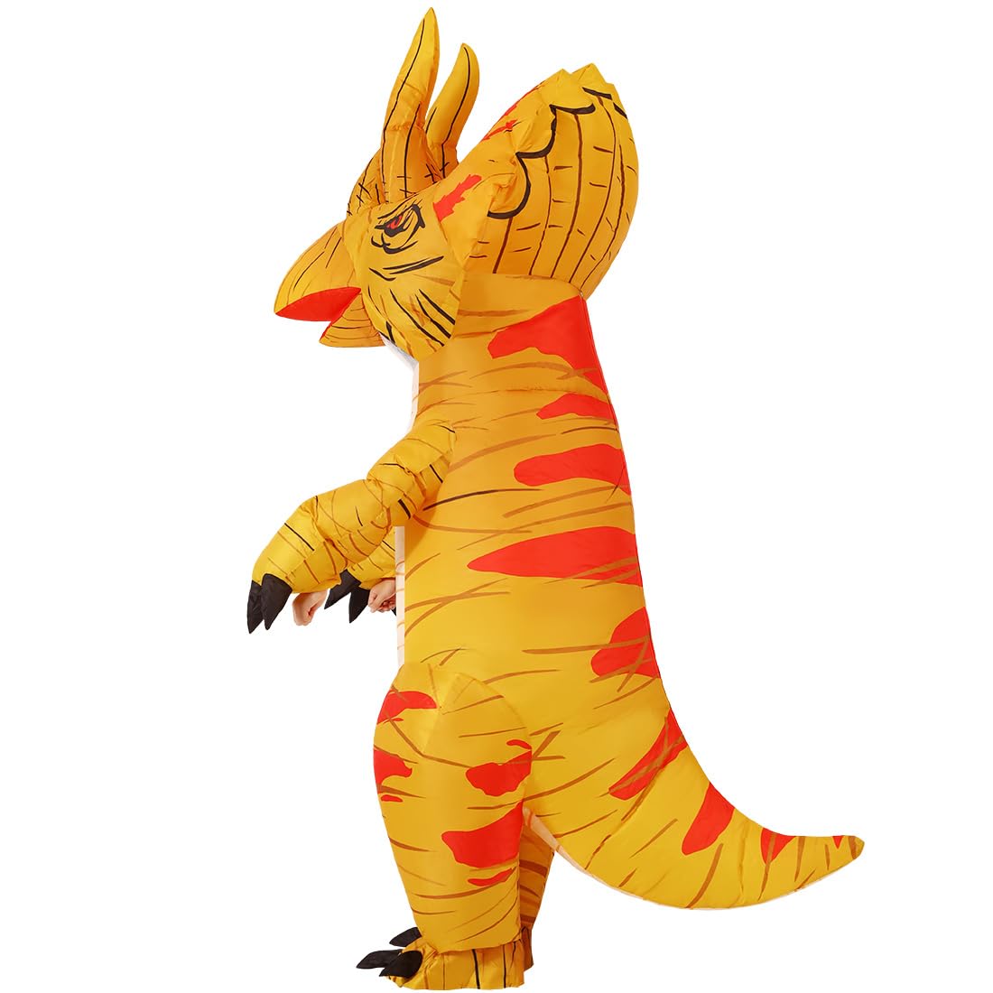 GOOSH Inflatable Triceratops Dinosaur Costume Adult Halloween Blow up Costumes for Women Men Triceratops Air Costume for Party Cosplay Unisex