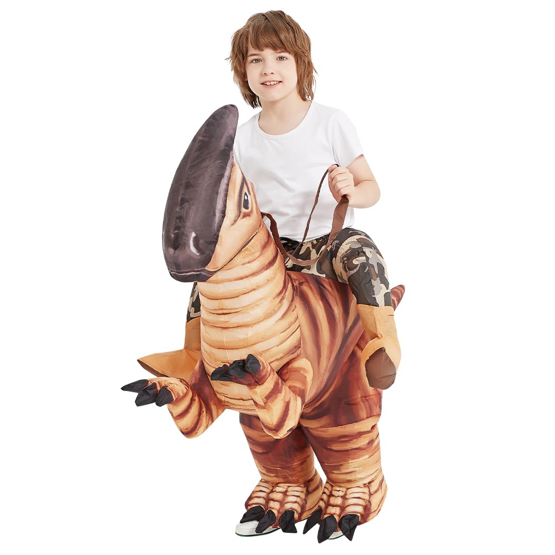 GOOSH Dinosaur Costume for Kids Halloween Costume Original Inflatable Dinosaur Blow Up Costumes for Halloween Holiday Party Cosplay Unisex 48INCH