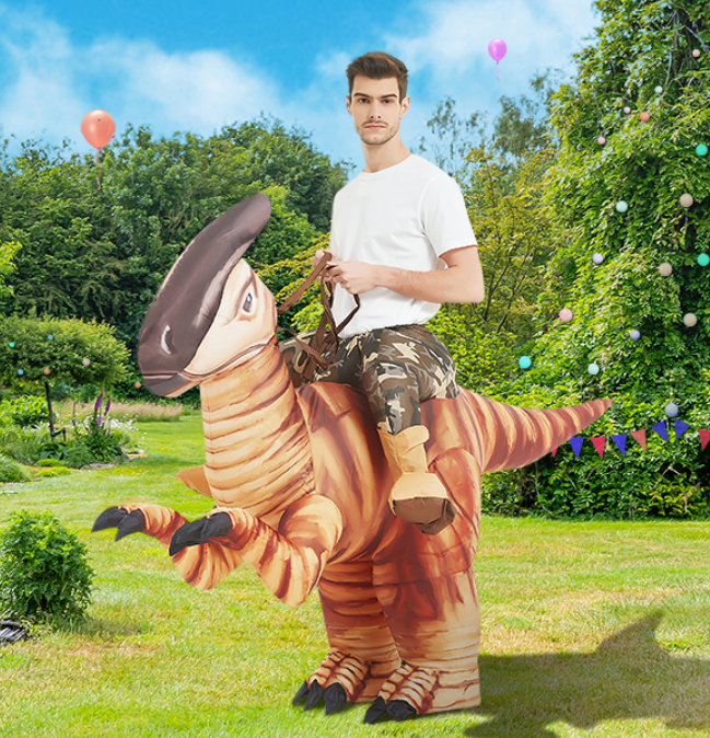 GOOSH Dinosaur Costume for Adults Halloween Costume Original Inflatable Dinosaur Blow Up Costumes for Halloween Holiday Party Cosplay Unisex