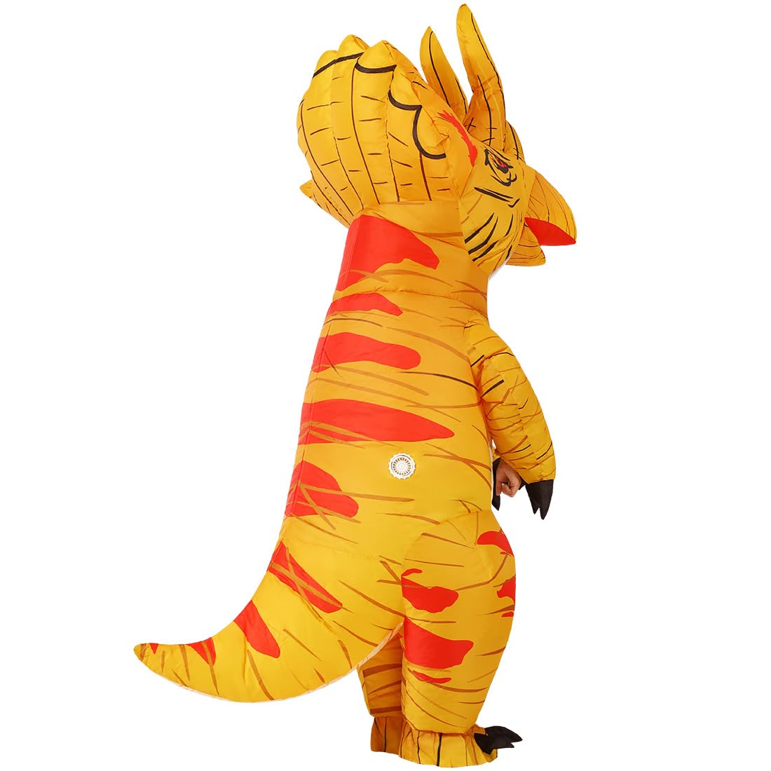 GOOSH Inflatable Triceratops Dinosaur Costume Adult Halloween Blow up Costumes for Women Men Triceratops Air Costume for Party Cosplay Unisex