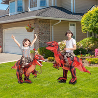 GOOSH Inflatable Costume for Adults and Children, Halloween Costumes Men Women Dinosaur Rider, Blow Up Costume for Unisex Godzilla Toy
