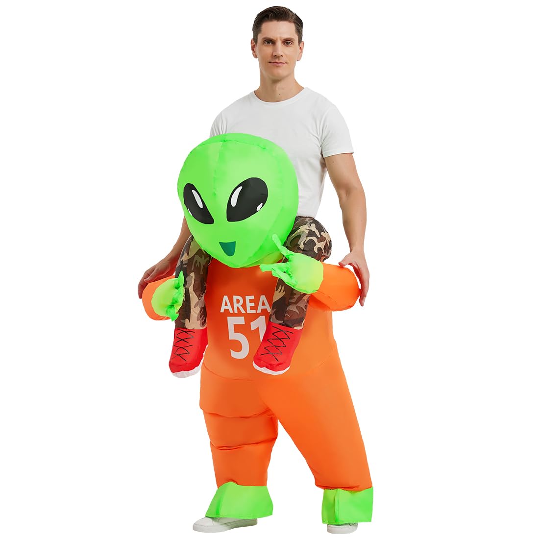 GOOSH Inflatables Costume for Adults Alien Costume Men Women Funny Blow up Halloween Costume for Fancy Dress Cosplay