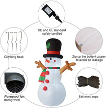 Load image into Gallery viewer, GOOSH 5 Ft Inflatable Snowman Christmas Outdoor Decoration Blow Up Snowman Christmas Yard Decoration with Branch Hand Blow Up Holiday Indoor Outdoor Party Garden Yard Decorations
