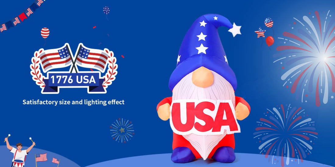 Inflatable Gnome: Patriotic Fun for Your 4th of July!