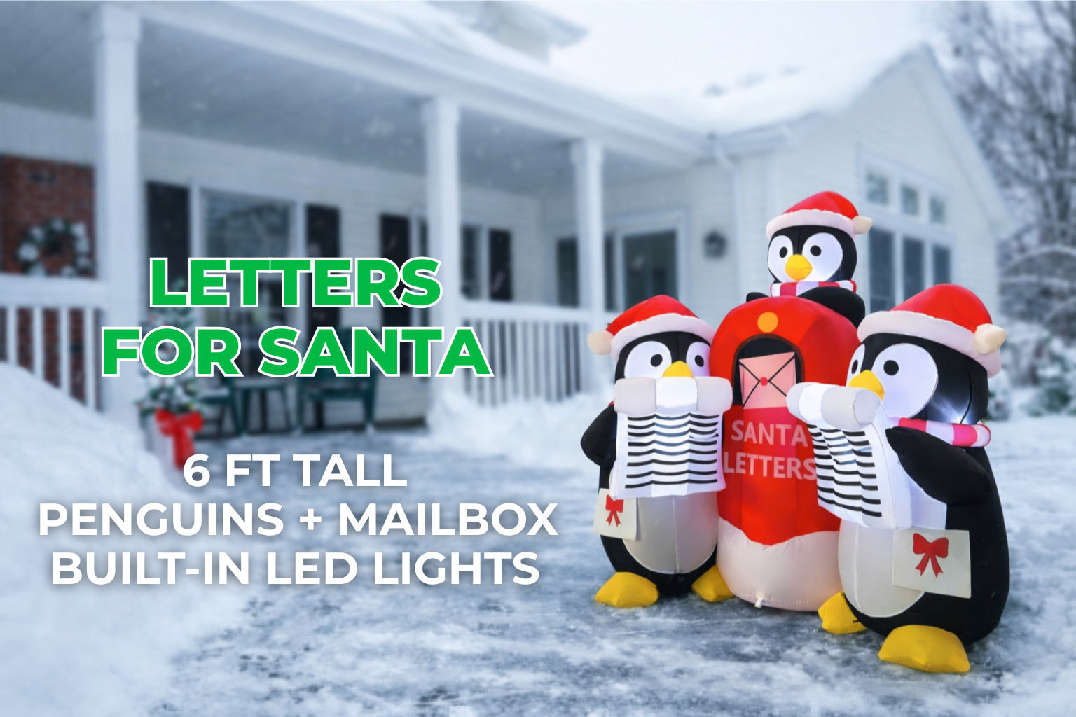 Letters for Santa: The Cutest 6 FT Penguin Mailbox Inflatable