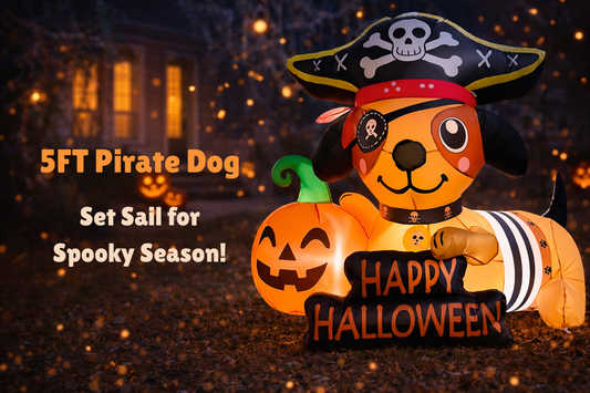 Inflatable Pirate Dog: A Spooky-Cute Halloween Showstopper for Your Yard!