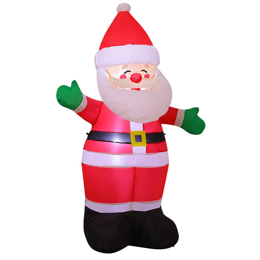 SantaVerse 5 FT Christmas Inflatables Santa Claus Outdoor Decorations Blow Up Yard Standing Santa with Built-in LEDs for Holiday Party Xmas Yard Garden Lawn Decor