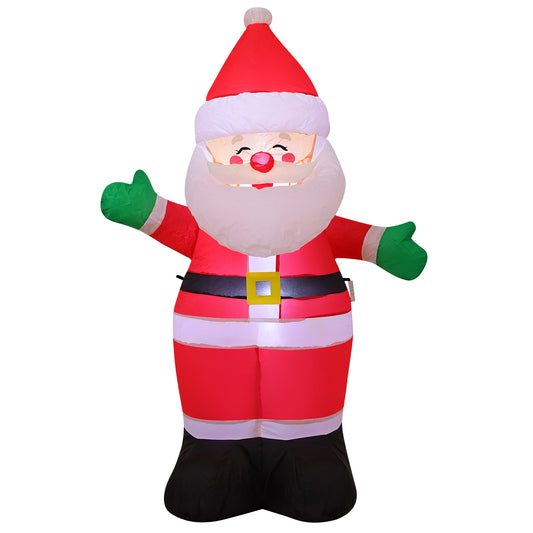SantaVerse 5 FT Christmas Inflatables Santa Claus Outdoor Decorations Blow Up Yard Standing Santa with Built-in LEDs for Holiday Party Xmas Yard Garden Lawn Decor