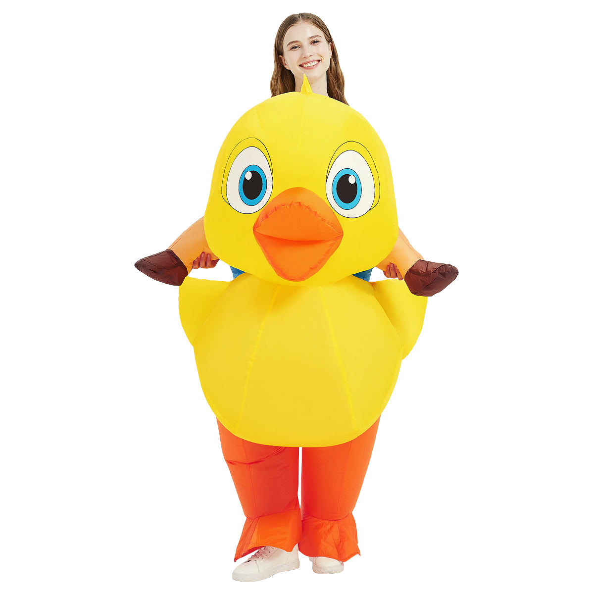 GOOSHY BROTHERS Inflatable Duck Costume Adult dress-up costumes Halloween Blow up Funny Party Halloween Costume for Men/Women
