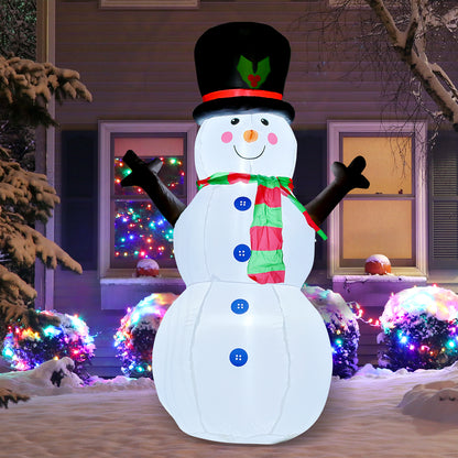 GOOSH 5FT Inflatable Snowman Christmas Outdoor Decoration Blow Up Snowman Christmas Yard Decoration with Branch Hand Blow Up Holiday Indoor Outdoor Party Garden Yard Decorations