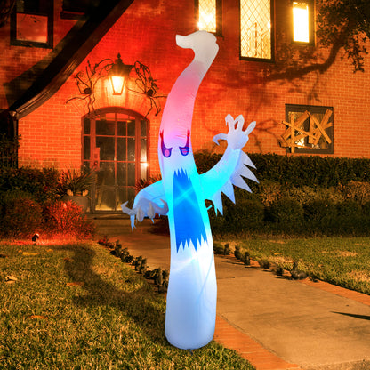 GOOSH Inflatable Tall Standing Halloween Ghost Yard Decoration, Rainbow Color Indoor and Outdoor Garden Halloween Decoration, Party Decoration for Holiday, Home Decorations#69082