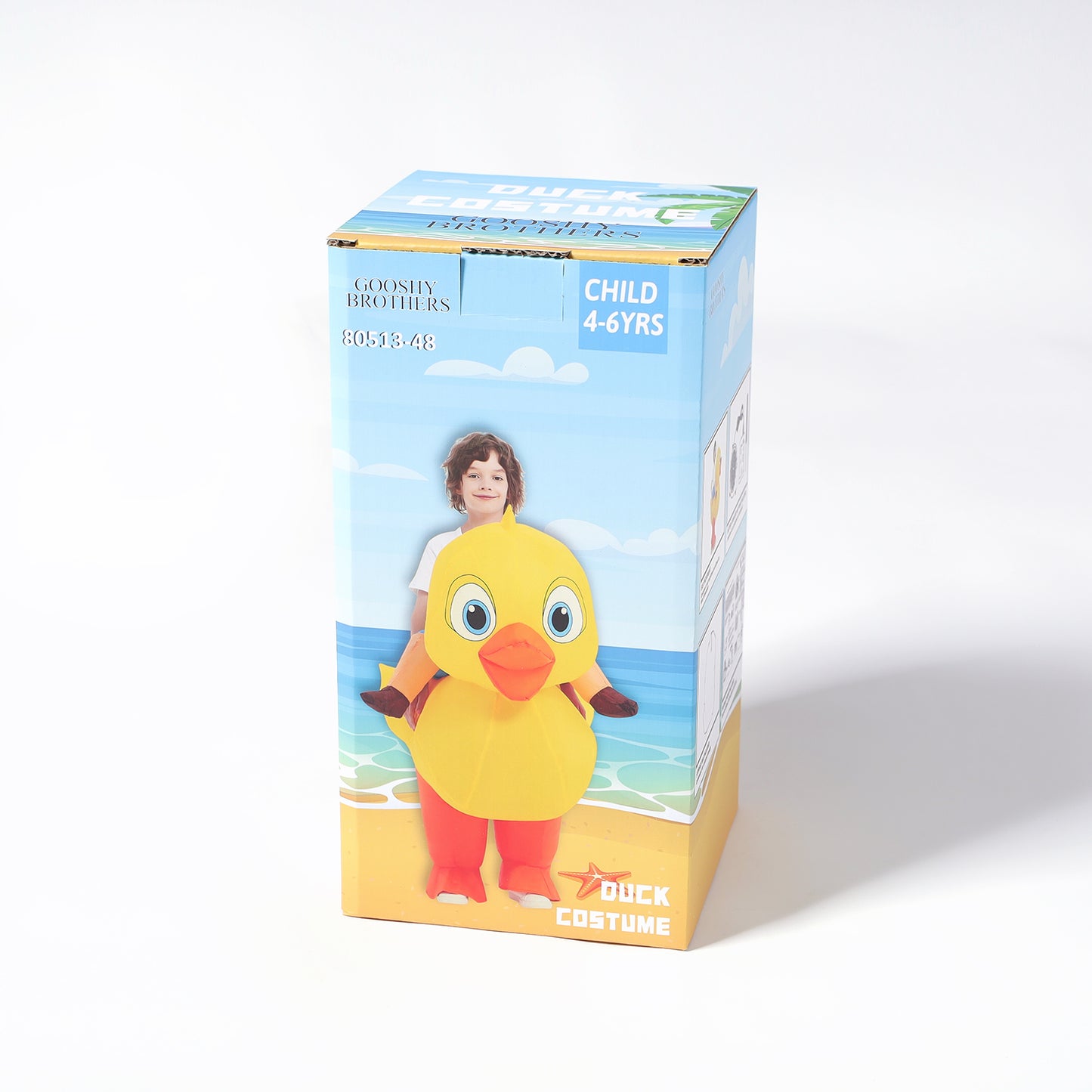 GOOSHY BROTHERS Inflatable Yellow Duck Costume Children's dress-up costumes Cute Blow up Funny Party Halloween Costume for Kids