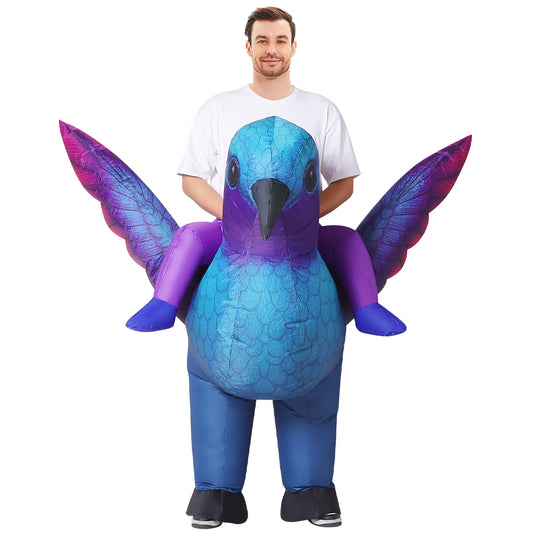 GOOSHY Inflatable Riding a Hummingbird for Adults Blow Up Costume Funny Bird Cosplay for Halloween Party Indoor Outdoor Women Men