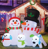 GOOSH 7ft Christmas Inflatables Outdoor Decorations, Blow Up Snowman Family Inflatable with Built-in LEDs for Christmas Indoor Outdoor Yard Lawn Garden Decorations #27262