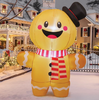 6.2 FT Tall Yellow Gingerbread man with Smiley Face