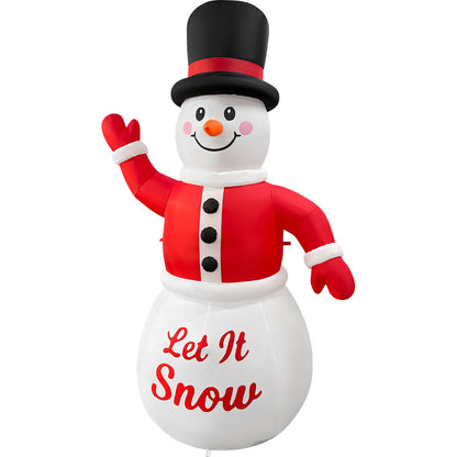 GOOSH 7.2 FT Musical Snowman Inflatable with Magic Spinning LED Lights Christmas Outdoor Blow Up Yard Decoration