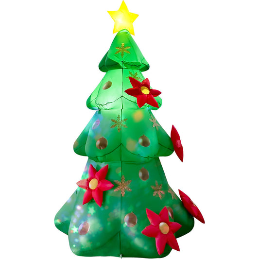 GOOSH 8.3 FT Christmas Tree Inflatable with Magic Spinning LED Lights and Music Outdoor Blow Up Yard Decoration