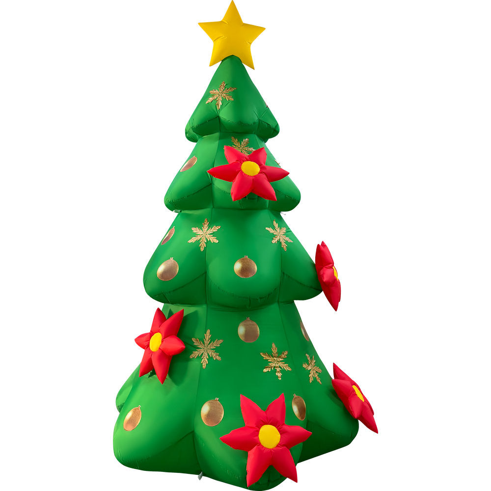 GOOSH 8.3 FT Christmas Tree Inflatable with Magic Spinning LED Lights and Music Outdoor Blow Up Yard Decoration