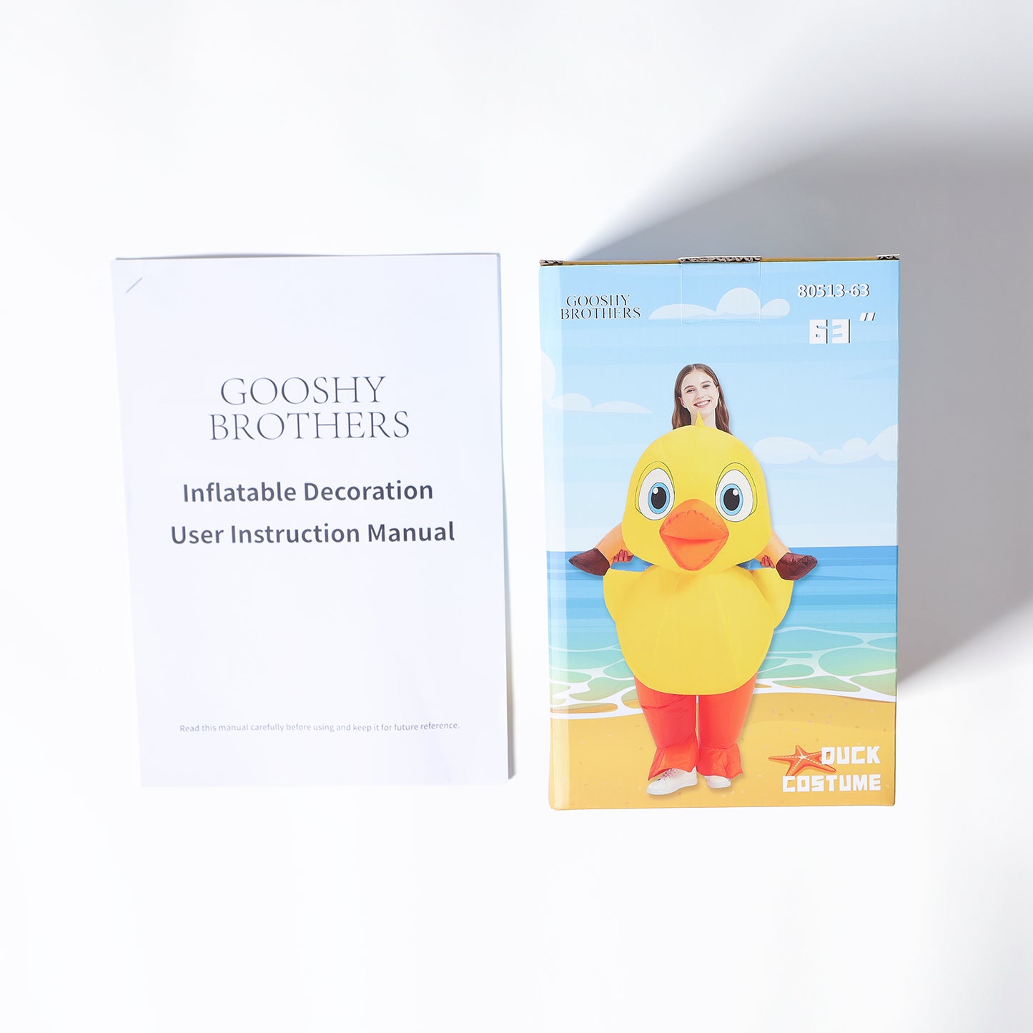 GOOSHY BROTHERS Inflatable Duck Costume Adult dress-up costumes Halloween Blow up Funny Party Halloween Costume for Men/Women