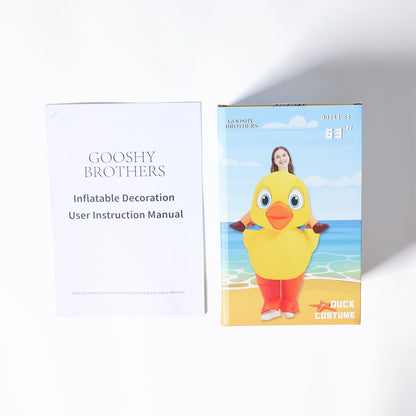 GOOSHY BROTHERS Inflatable Duck Costume Adult dress-up costumes Halloween Blow up Funny Party Halloween Costume for Men/Women