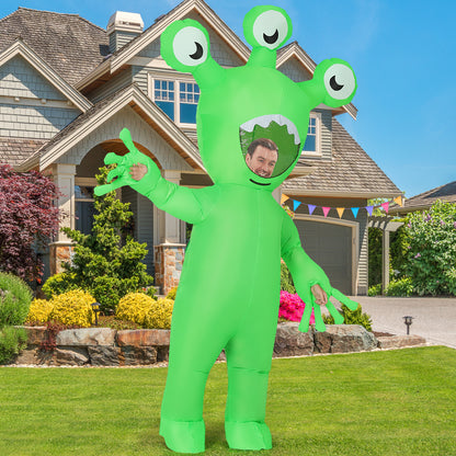 GOOSHY Halloween Inflatable Alien Costume Adult Dress-Up Costumes Adults Blow Up Costumes Inflatables Funny Ride on Blow up Cosplay Costumes for Men and Women