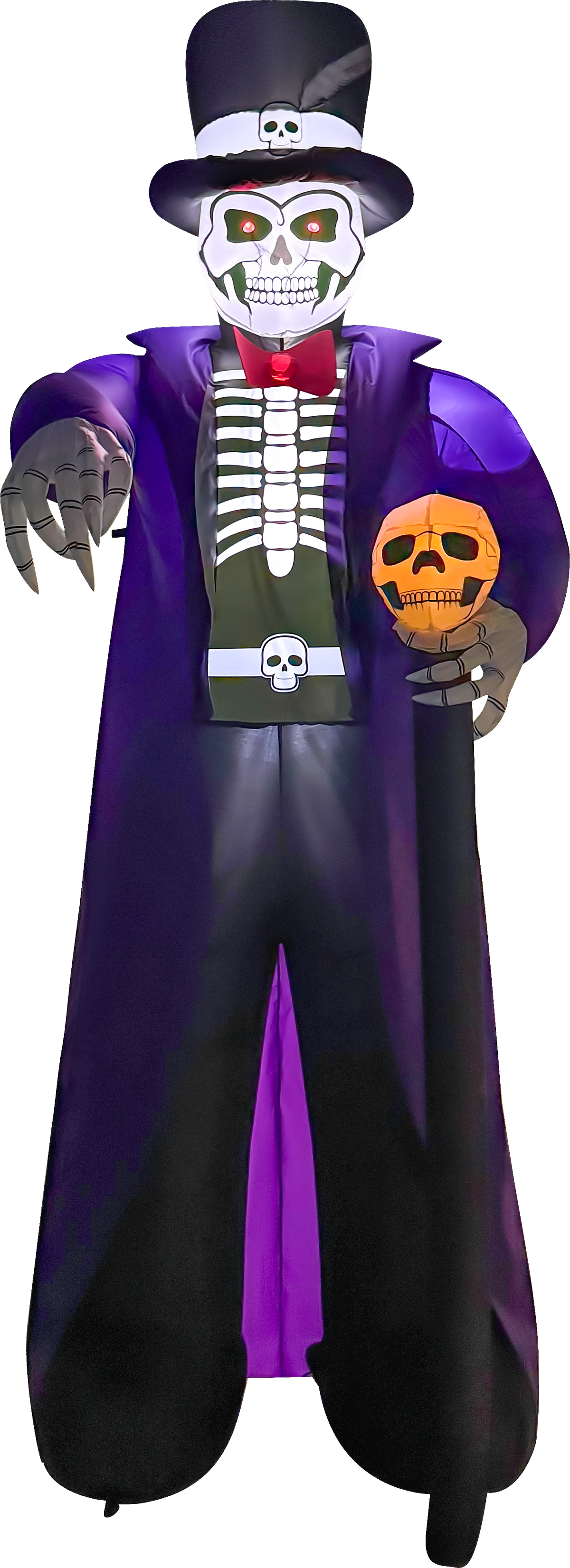 GOOSH 9ft Skeleton Gentleman with Top Hat Halloween Inflatable Yard Decoration