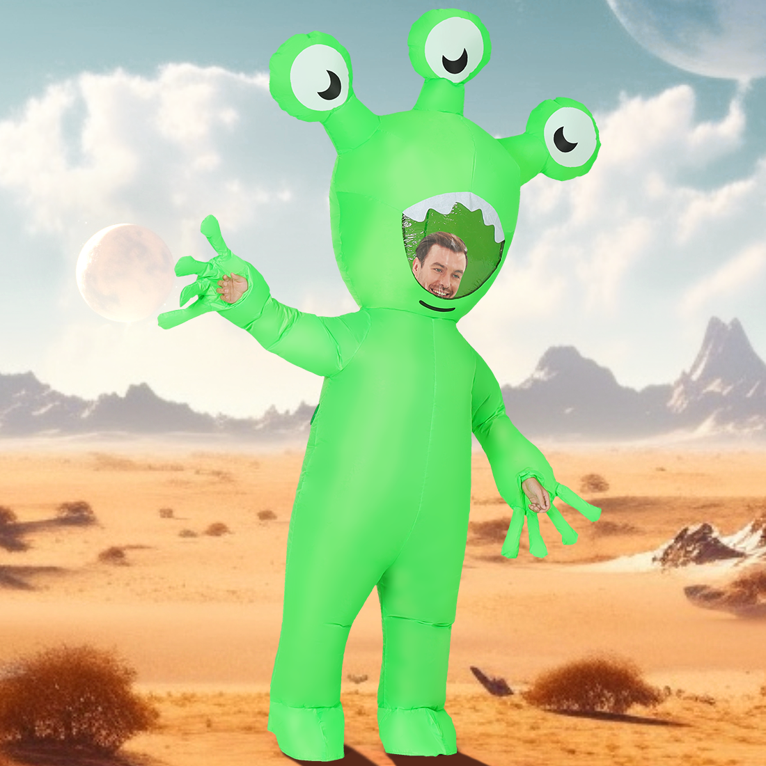 GOOSHY Halloween Inflatable Alien Costume Adult Dress-Up Costumes Adults Blow Up Costumes Inflatables Funny Ride on Blow up Cosplay Costumes for Men and Women