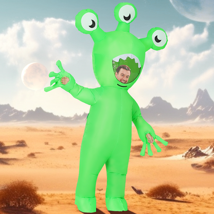 GOOSHY Halloween Inflatable Alien Costume Adult Dress-Up Costumes Adults Blow Up Costumes Inflatables Funny Ride on Blow up Cosplay Costumes for Men and Women