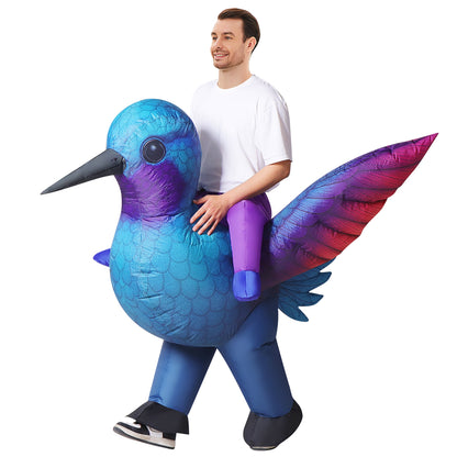 GOOSHY Inflatable Riding a Hummingbird for Adults Blow Up Costume Funny Bird Cosplay for Halloween Party Indoor Outdoor Women Men