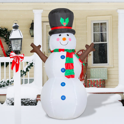 GOOSH 5FT Inflatable Snowman Christmas Outdoor Decoration Blow Up Snowman Christmas Yard Decoration with Branch Hand Blow Up Holiday Indoor Outdoor Party Garden Yard Decorations