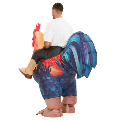 GOOSHY BROTHERS Inflatable Chicken Costume Rooster Adult Suit Funny Cosplay Halloween Costume for Men Women Birthday Christmas