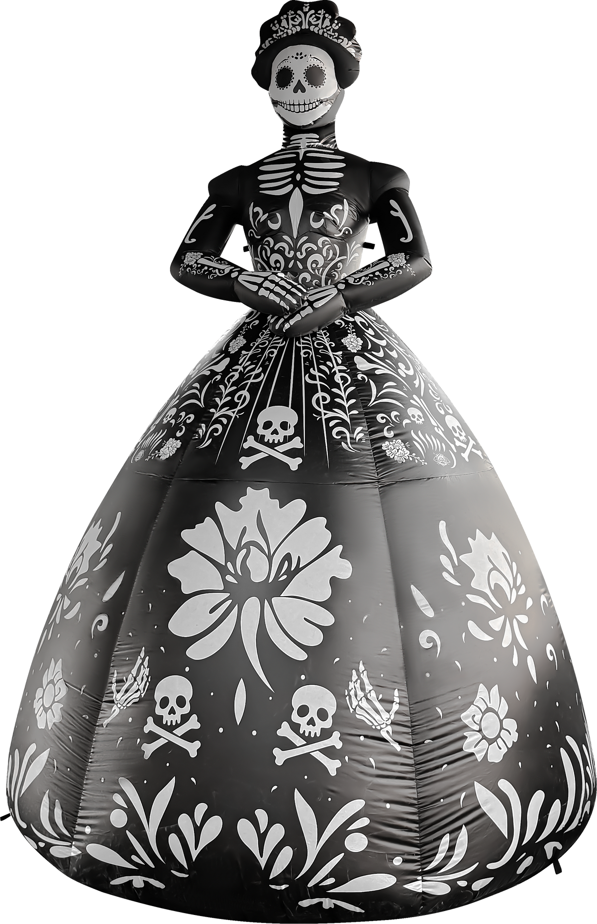 GOOSH 9.3 FT Elegant Sugar Skull Lady Inflatable with LED Lights Halloween Outdoor Blow Up Yard Decoration