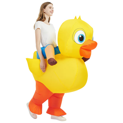 GOOSHY BROTHERS Inflatable Duck Costume Adult dress-up costumes Halloween Blow up Funny Party Halloween Costume for Men/Women