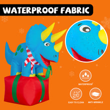 Load image into Gallery viewer, GOOSH 5ft Christmas Inflatables Outdoor Decorations, Blow Up Dinosaur Inflatable with Built-in LEDs for Christmas Indoor Outdoor Yard Lawn Garden Decorations #27293
