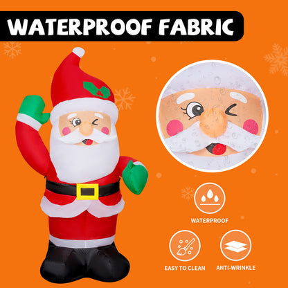 GOOSH 4.5ft Christmas Inflatables Outdoor Decorations, Blow Up Santa Claus Inflatable with Built-in LEDs for Christmas Indoor Outdoor Yard Lawn Garden Decorations #27295