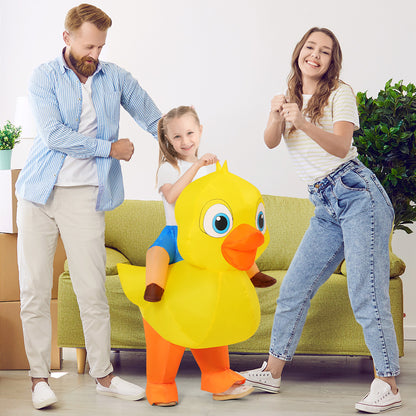 GOOSHY BROTHERS Inflatable Yellow Duck Costume Children's dress-up costumes Cute Blow up Funny Party Halloween Costume for Kids