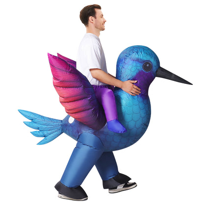 GOOSHY Inflatable Riding a Hummingbird for Adults Blow Up Costume Funny Bird Cosplay for Halloween Party Indoor Outdoor Women Men