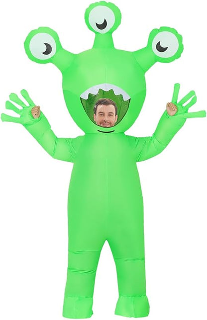 Goosh Halloween Inflatable Alien Costume Adults Blow Up Costumes Inflatables Funny Ride on Blow up Cosplay Costumes for Men