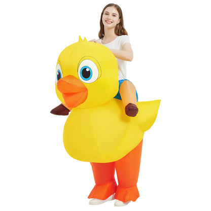 GOOSHY BROTHERS Inflatable Duck Costume Adult dress-up costumes Halloween Blow up Funny Party Halloween Costume for Men/Women