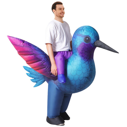 GOOSHY Inflatable Riding a Hummingbird for Adults Blow Up Costume Funny Bird Cosplay for Halloween Party Indoor Outdoor Women Men