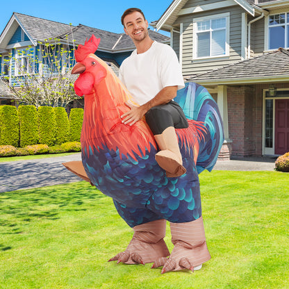 GOOSHY BROTHERS Inflatable Chicken Costume Rooster Adult Suit Funny Cosplay Halloween Costume for Men Women Birthday Christmas
