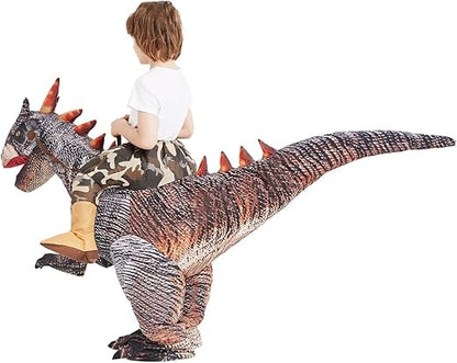 GOOSH Inflatable Dinosaur Costume Riding Stegosaurus for Kids Halloween Costumes Boys Girls Funny Blow up Costume