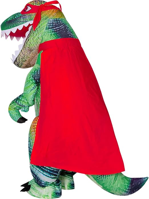 Goosh Inflatable Dinosaur Costume for Adults, Blow Up Trex Costume Dinosaur Inflatable Costume Green for Halloween Party